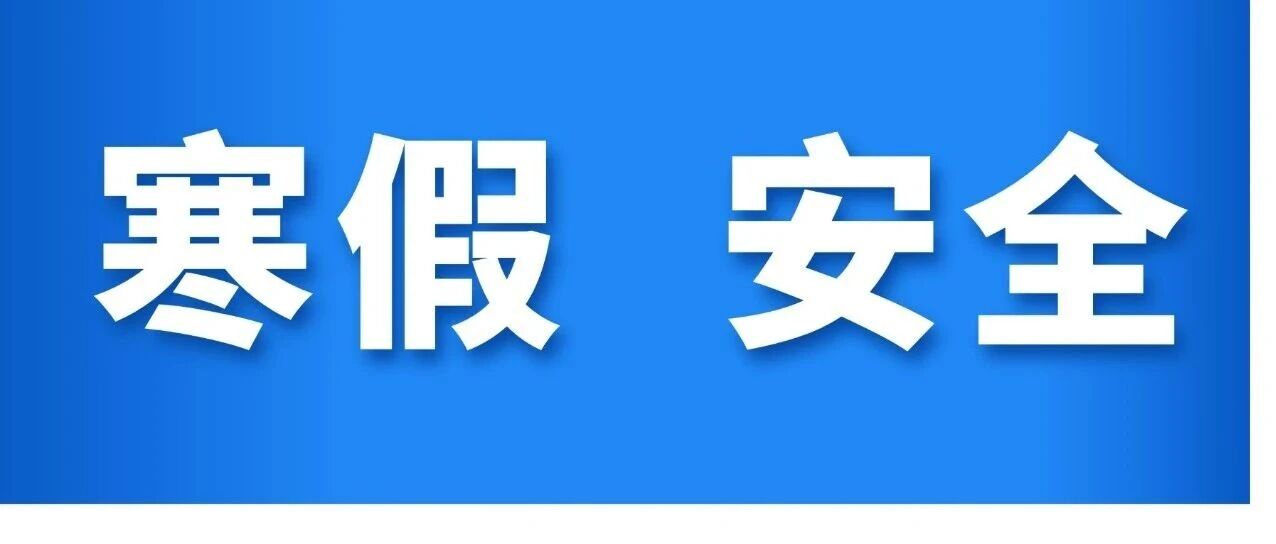 寒假已至，这份&ldquo;安全锦囊&rdquo;请家长查收！